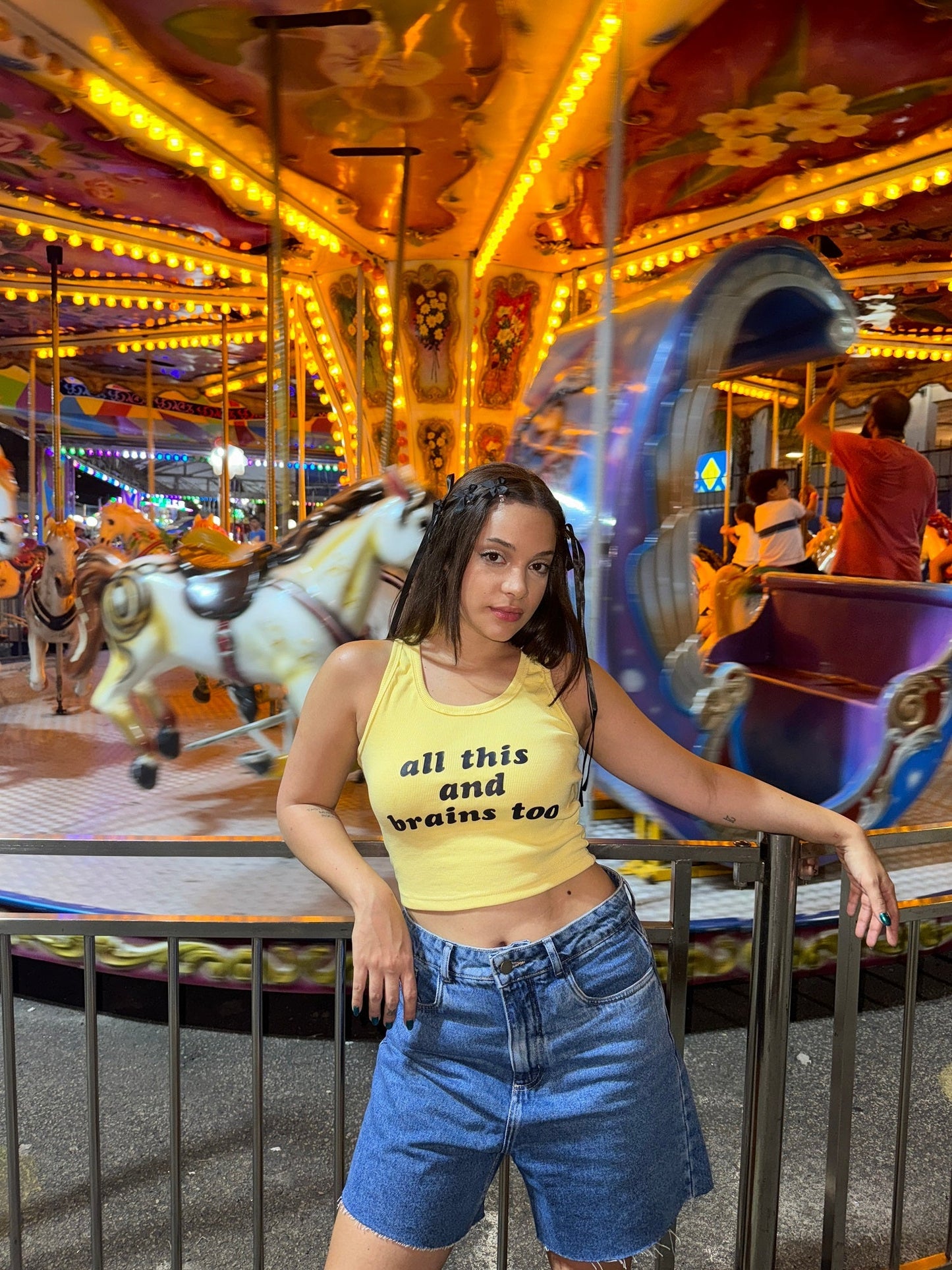 regata cropped fun silk