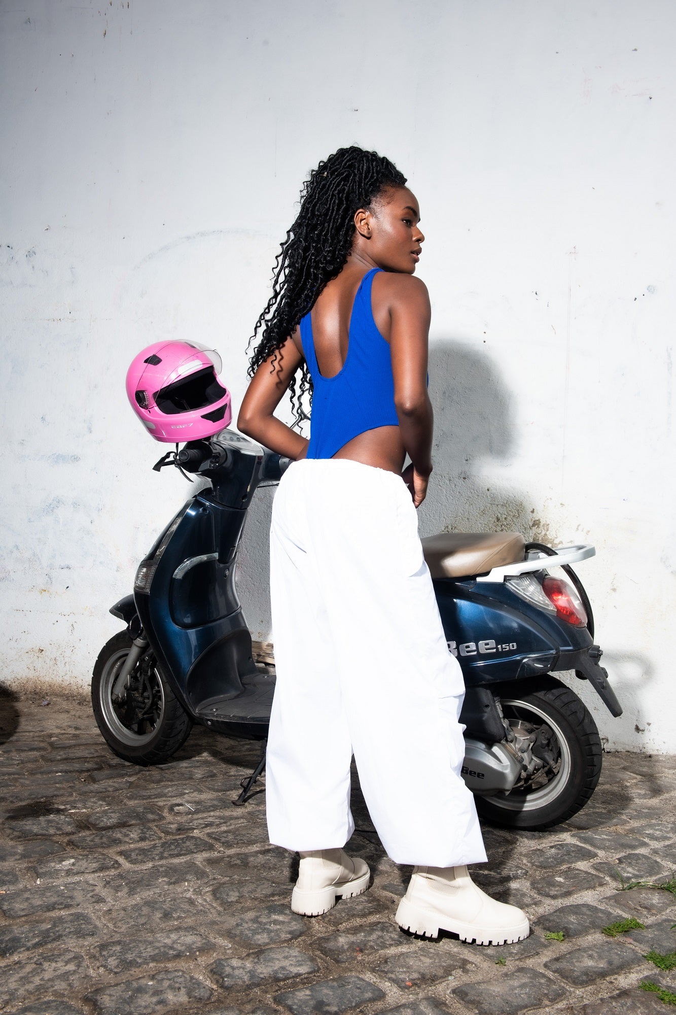 calça parachute cintura baixa