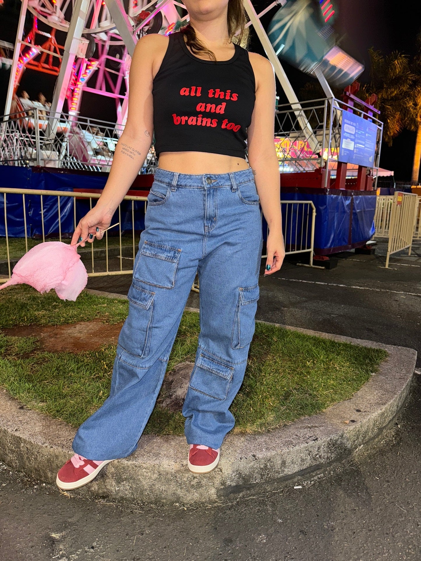 regata cropped fun silk